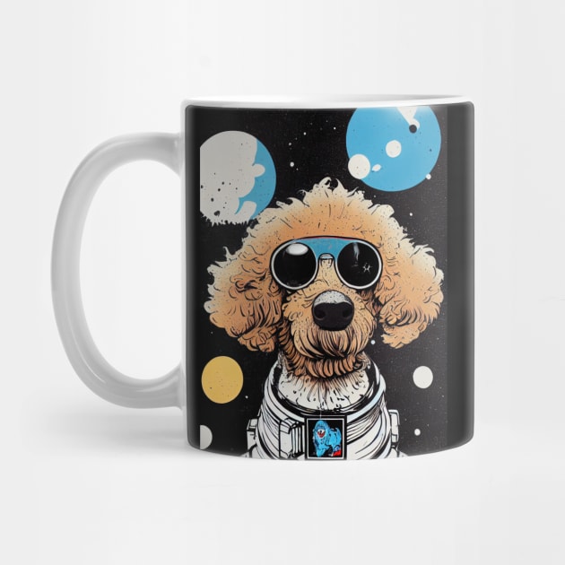 Astronaut royal poodle portrait by etherElric